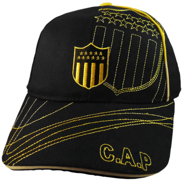 Gorra Oficial Peñarol Rayas Amarillas Bordado